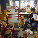 Bickley visits Classes 1 and 2